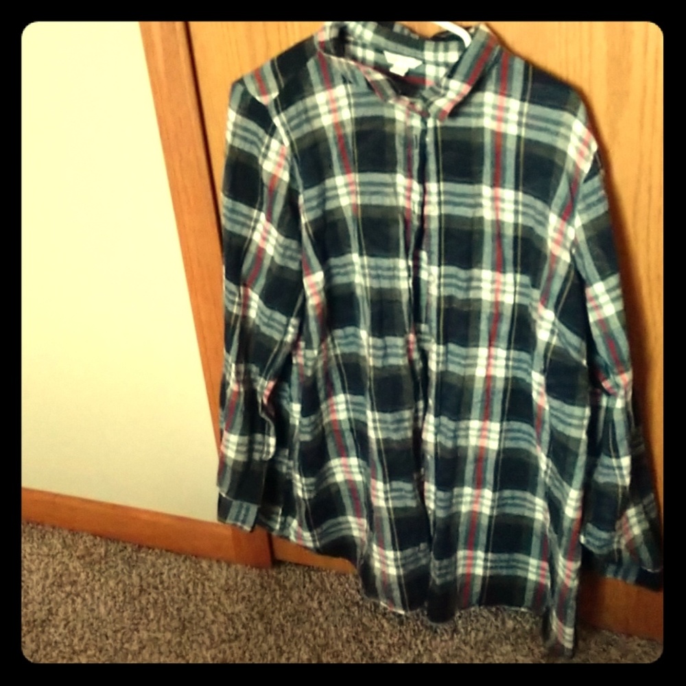 Thin flannel button up